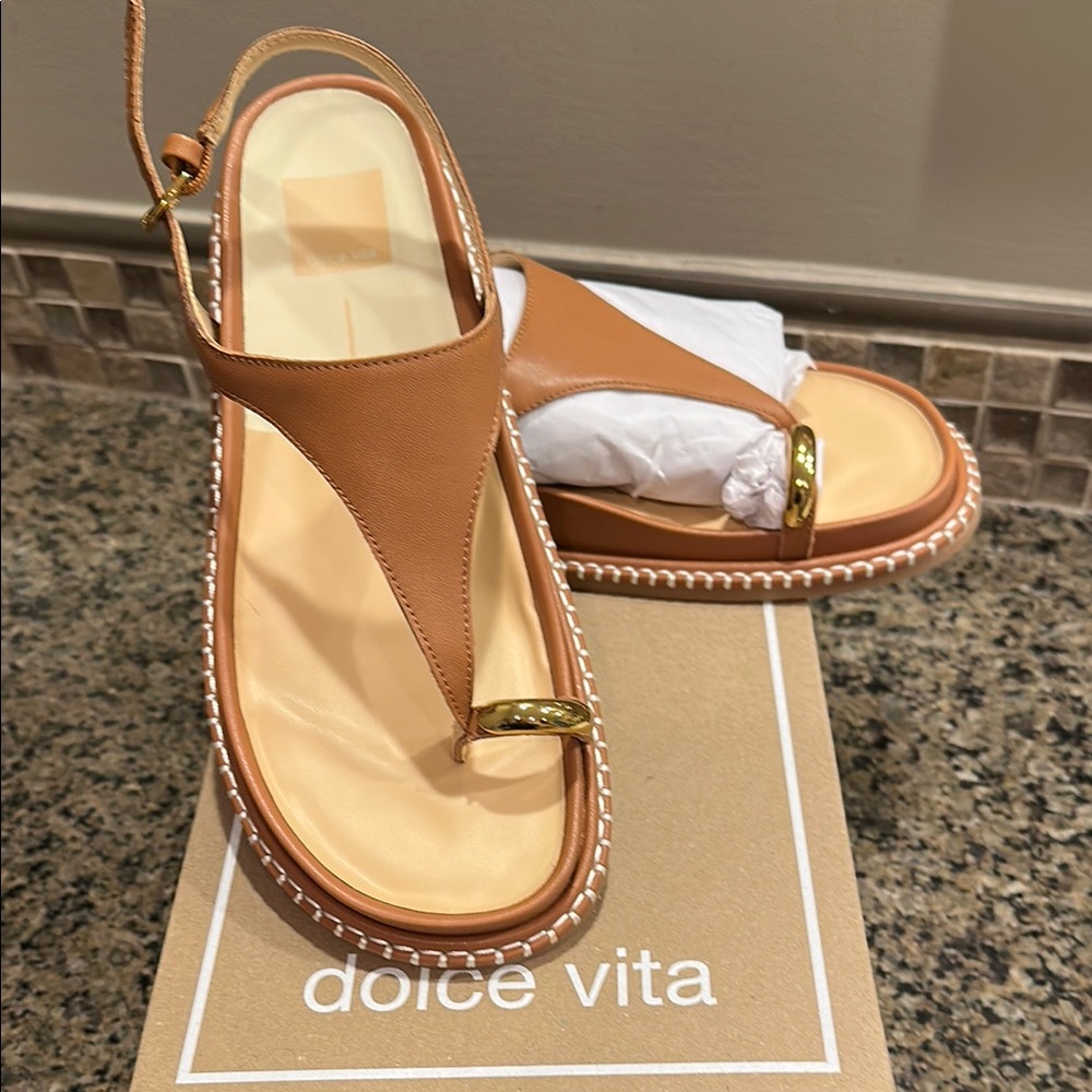 Dolce Vita Saddle Leather Sandals